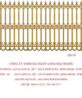 H&Agrave;NG R&Agrave;O HỢP KIM NH&Ocirc;M HR-09