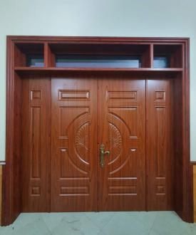 CỬA NH&Ocirc;M V&Acirc;N GỖ 4 C&Aacute;NH 06
