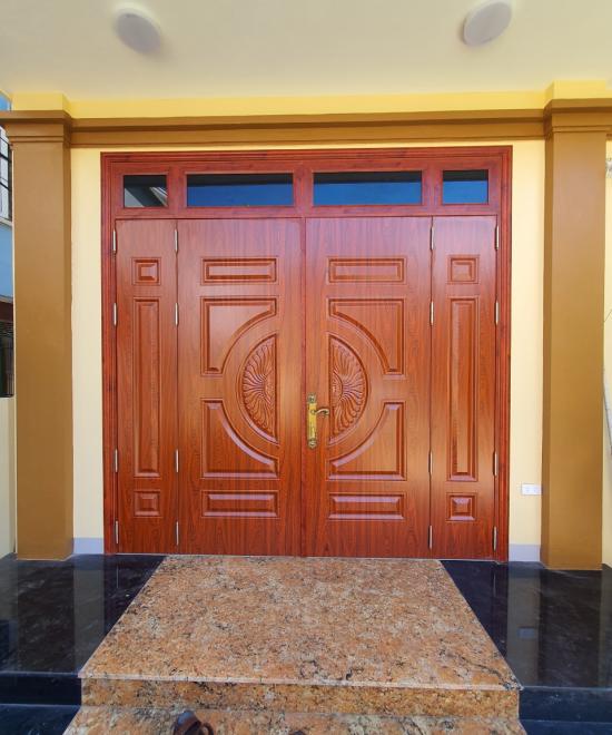 CỬA NH&Ocirc;M V&Acirc;N GỖ 4 C&Aacute;NH 07